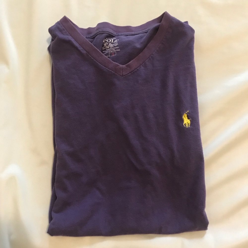 Purple Ralph Lauren Purple V-Neck